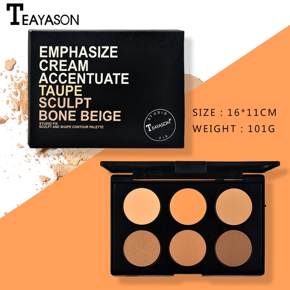 [Hàng mới về] Bảng kem che khuyết điểm 6 màu tạo khối bắt sáng | BigBuy360 - bigbuy360.vn