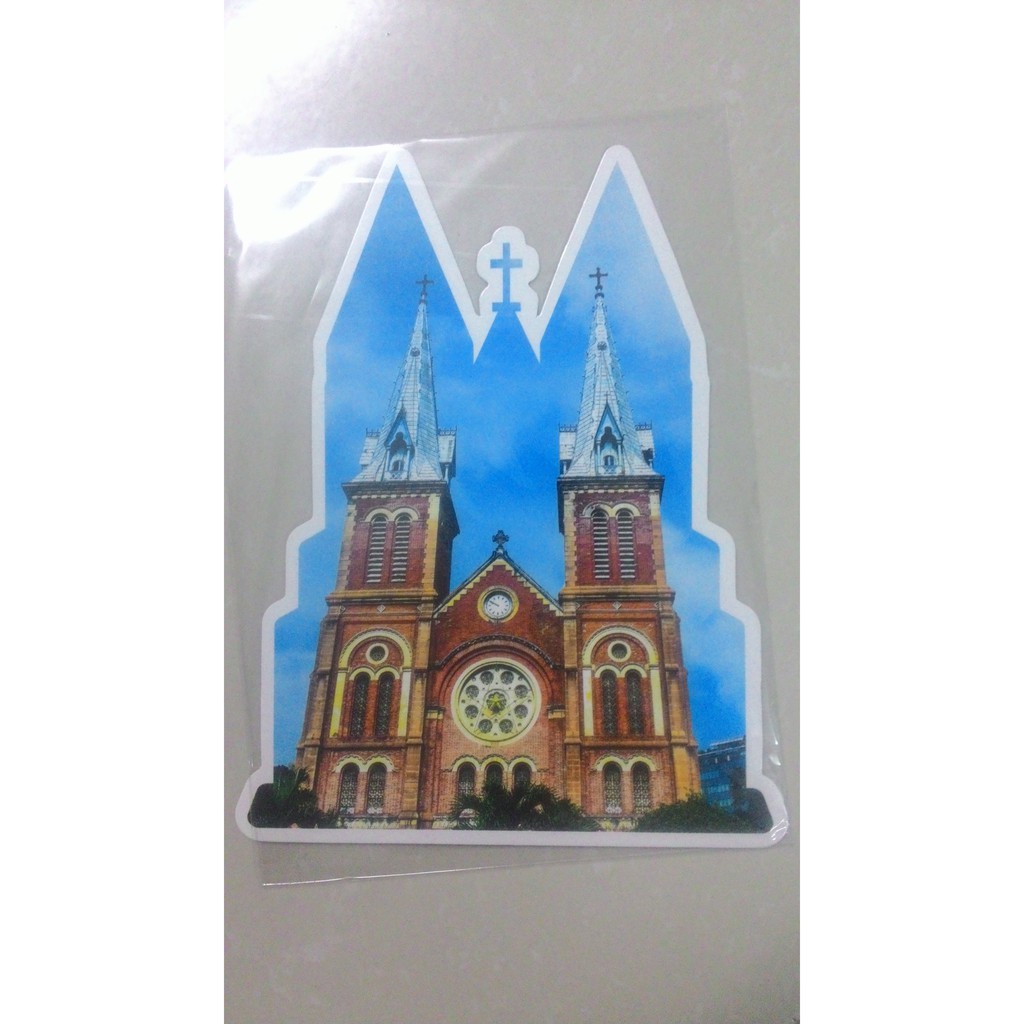 Tem sưu tập Postcard Nhà Thờ Đức Bà - Sài Gòn