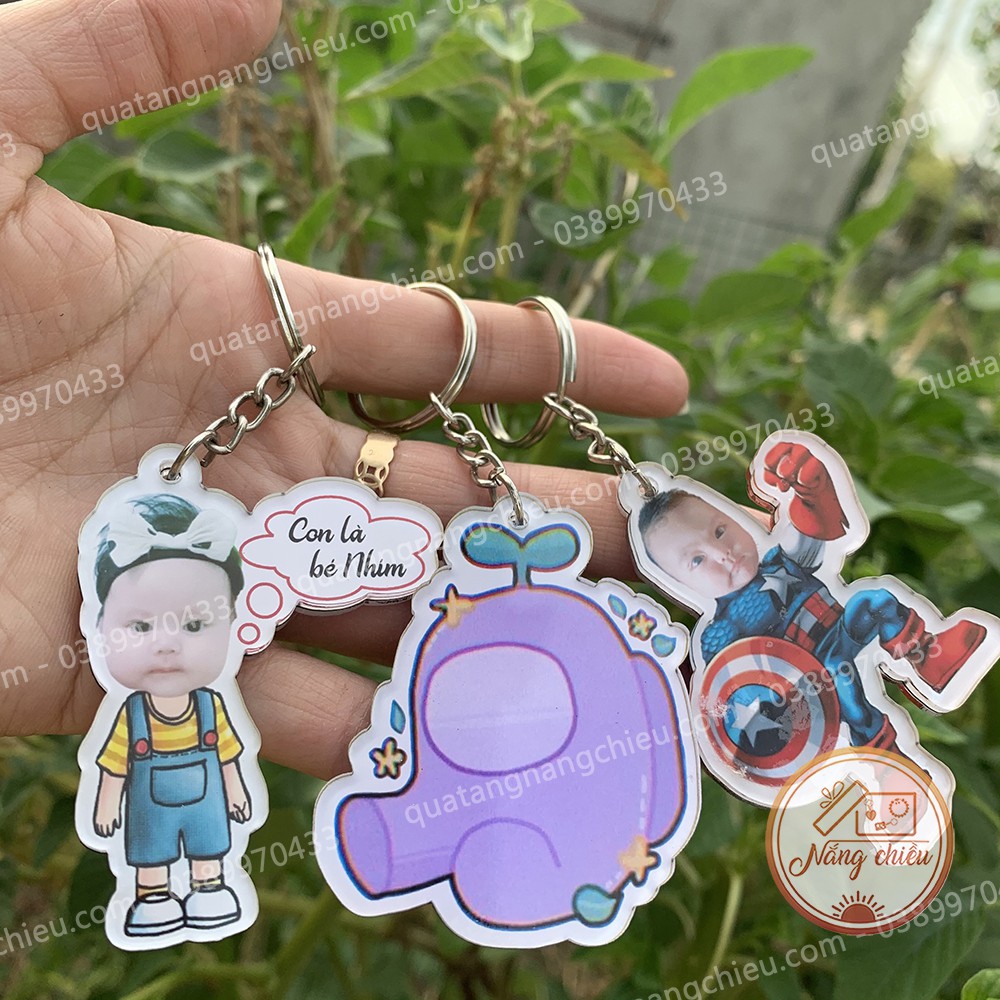 Móc khóa cắt ghép chibi bé yêu nhà bạn theo yêu cầu, đa dạng mẫu mã và chất liệu an toàn cho người sử dụng