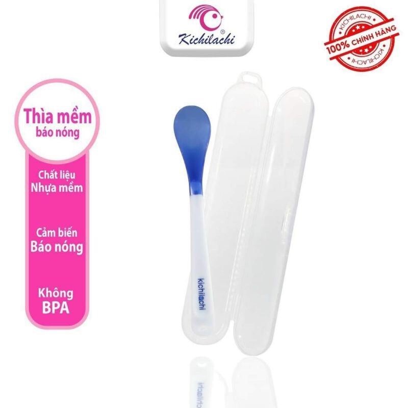 Thìa báo nóng cảm ứng nhiệt kichilachi cho bé ăn dặm