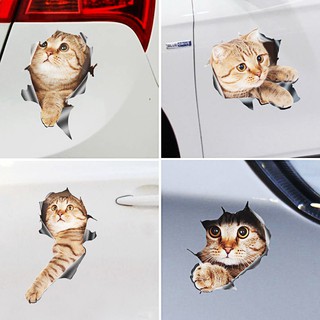 Sticker mèo 3D decal dán ô tô cao cấp nổi bật xe hơi của bạn