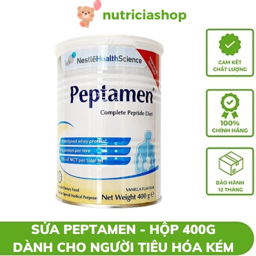 Sữa bột Peptamen hộp 400gr, dinh dưỡng dành cho người tiêu hóa kém