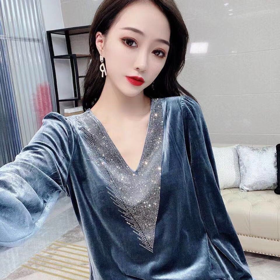 Áo Nữ Tay Dài Cổ Chữ V Thời Trang Quyến Rũ