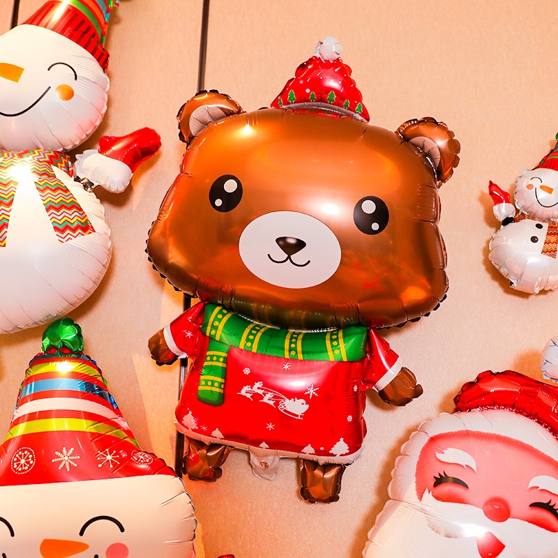Bong Bóng Hình Ông Già Noel / Người Tuyết / Người Tuyết Trang Trí Giáng Sinh / Năm Mới DIY