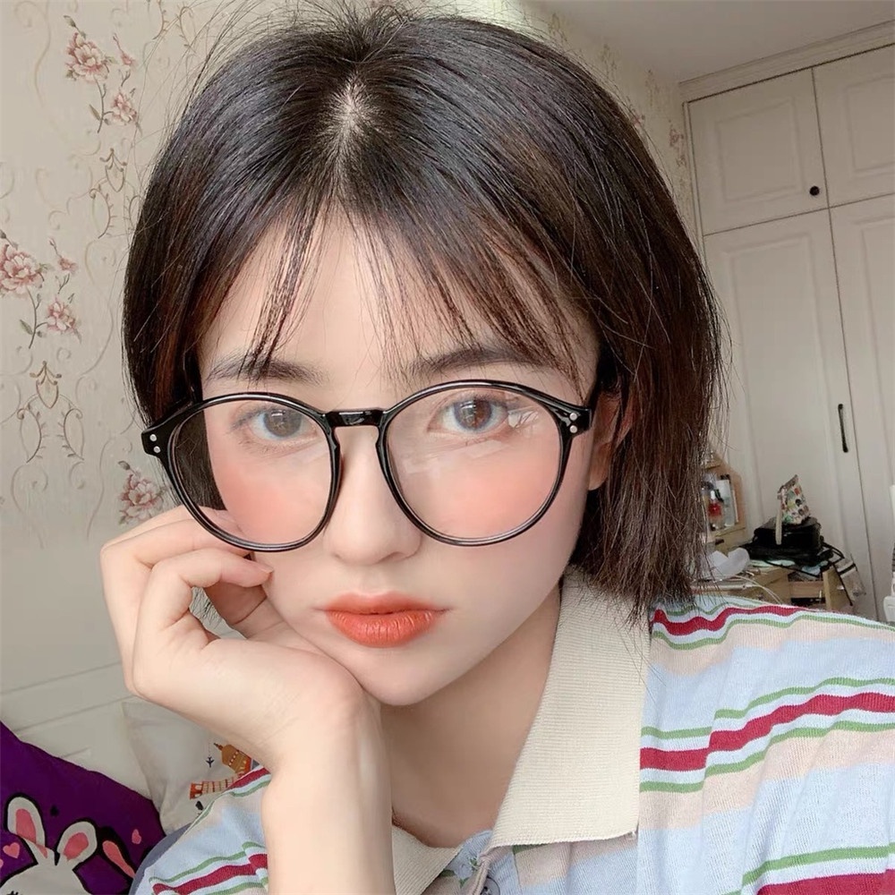 Mắt Kính Gọng Tròn Chống Ánh Sáng Xanh Phong Cách Retro Thời Trang Cho Nam Nữ