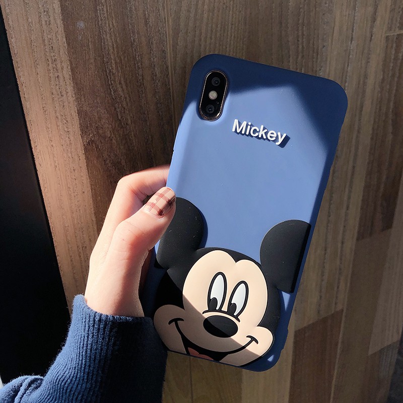 Ốp điện thoại màu xanh dương có hình chuột Mickey xinh xắn phù hợp với huawei nova3 nova4 20pro p20