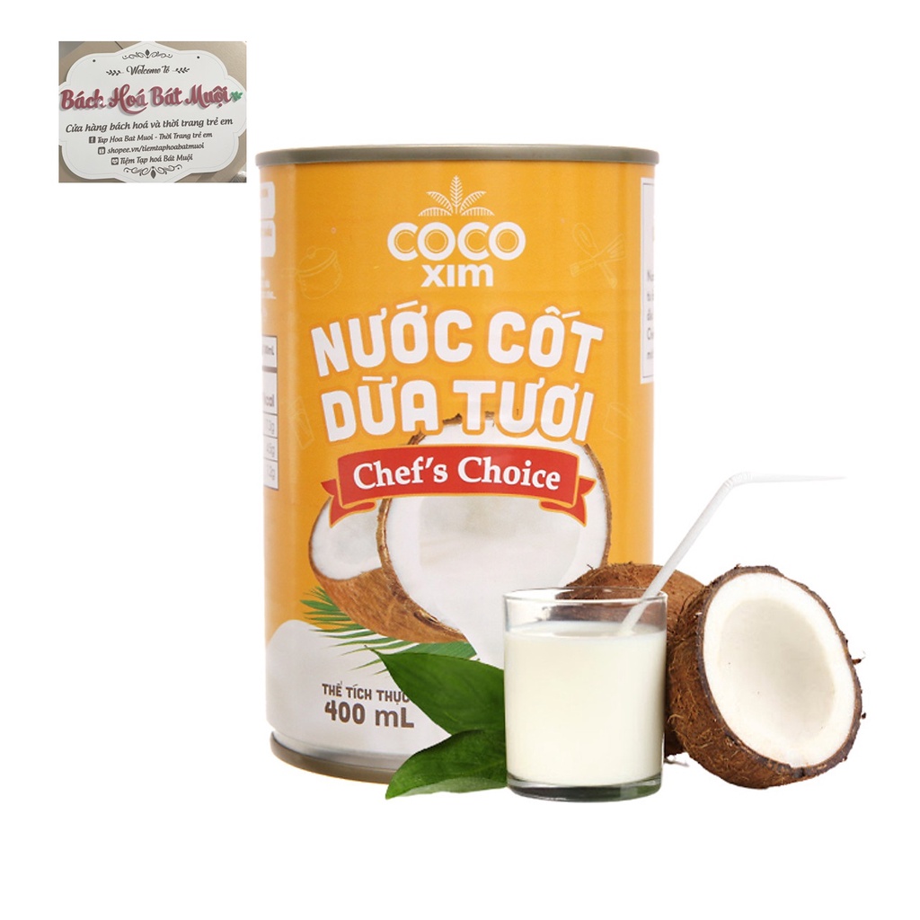 Nước cốt dừa tươi Cocoxim lon 400ml