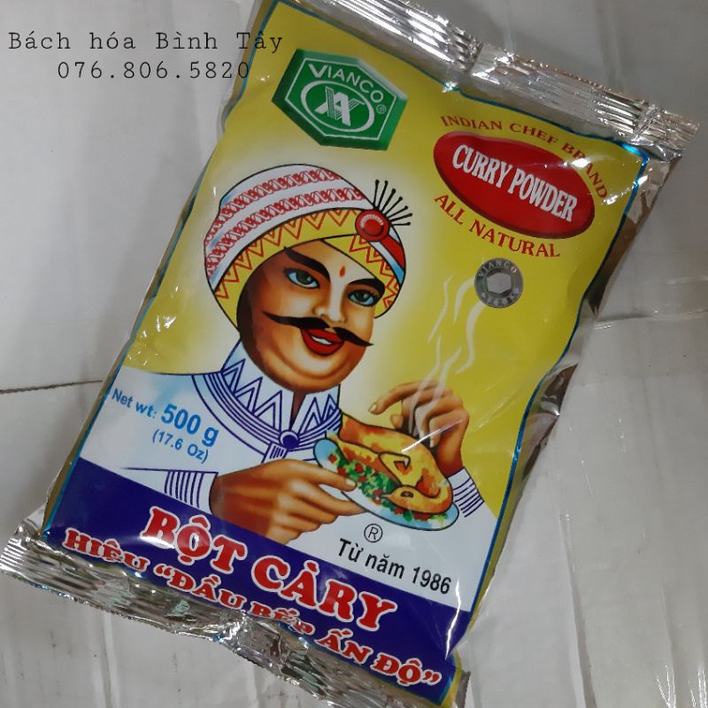 Bột Cà Ri Đầu Bếp Ấn Độ Gia Vị Việt Ấn gói 500gram