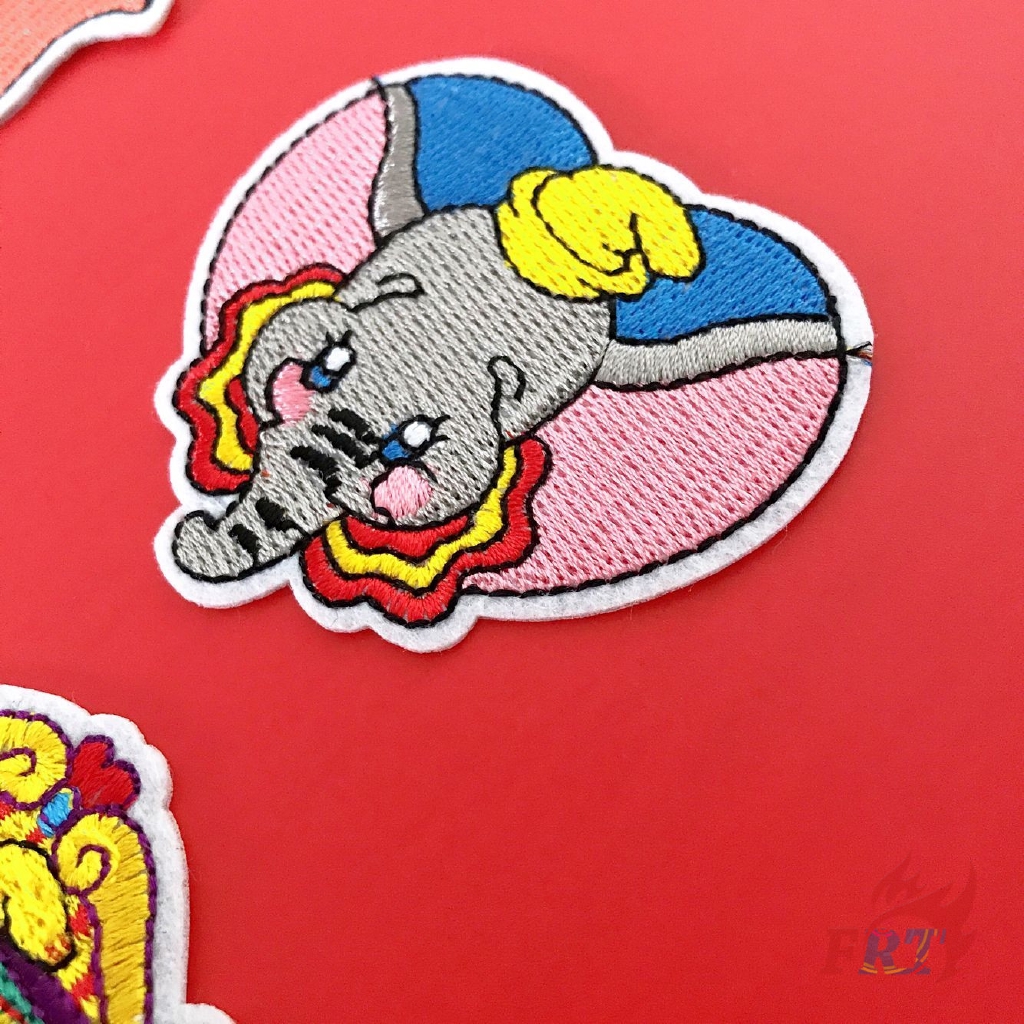 &gt; Ready Stock &lt; ☸ Disney - Dumbo S-3 Patch ☸ 1Pc Circus Elephant Diy Sew on Iron on Patch