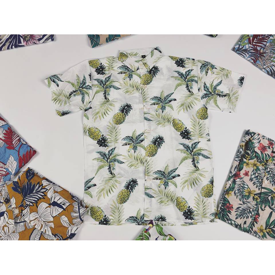 [Mã FAWEEKDAY2 giảm 10K đơn 50K] Sale sỉ = lẻ = 69k Áo sơ mi đũi họa tiết hoa lá đi biển | BigBuy360 - bigbuy360.vn