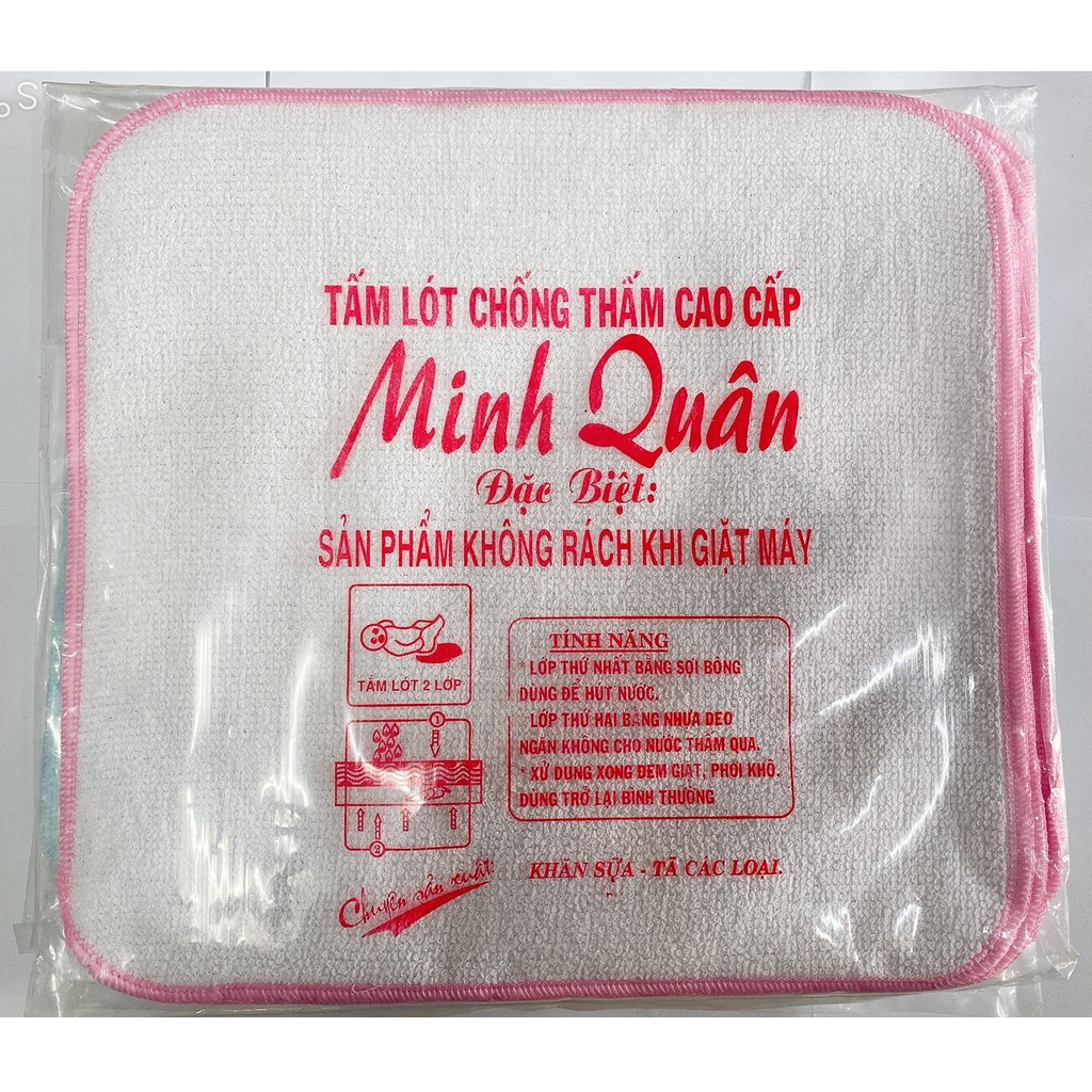 Set 10Tấm Lót Chống Thấm Sơ Sinh Giặt Máy Cao Cấp Siêu Bền Hiệu Minh Quân