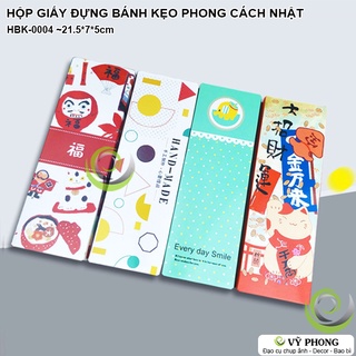Hộp Giấy Đựng Bánh Kẹo Mùa Trung Thu Tết Xuân Phong cách Nhật 21.5x7x5cm HBK-0004