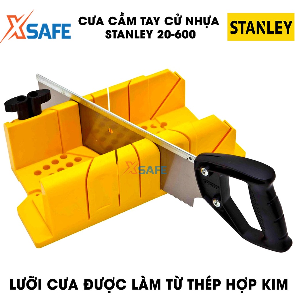 Cưa cầm tay cử nhựa STANLEY 20-600 lưỡi thép hợp kim không gỉ Cưa tay Stanley đế nhựa cắt góc dễ dàng