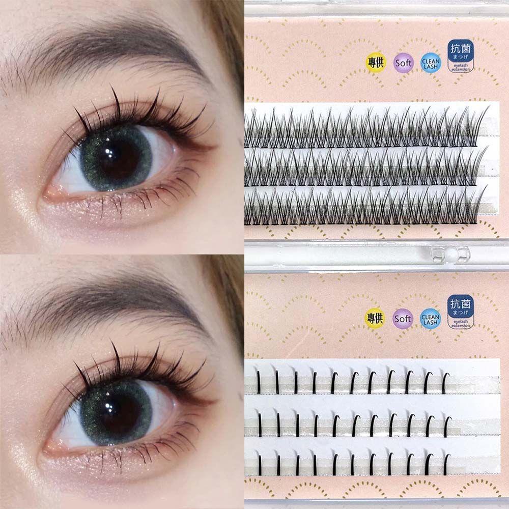 QQMALL Hộp Lông Mi Giả 180 Cụm Tự Nối Mi Tự Nhiên
