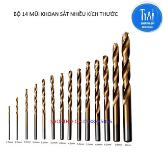 Mũi Khoan Xoắn MẠ TITAN Chân Tròn 6.0mm-10mm Chất Liệu HSS Chuyên Dụng Khoan Inox, Sắt, Thép