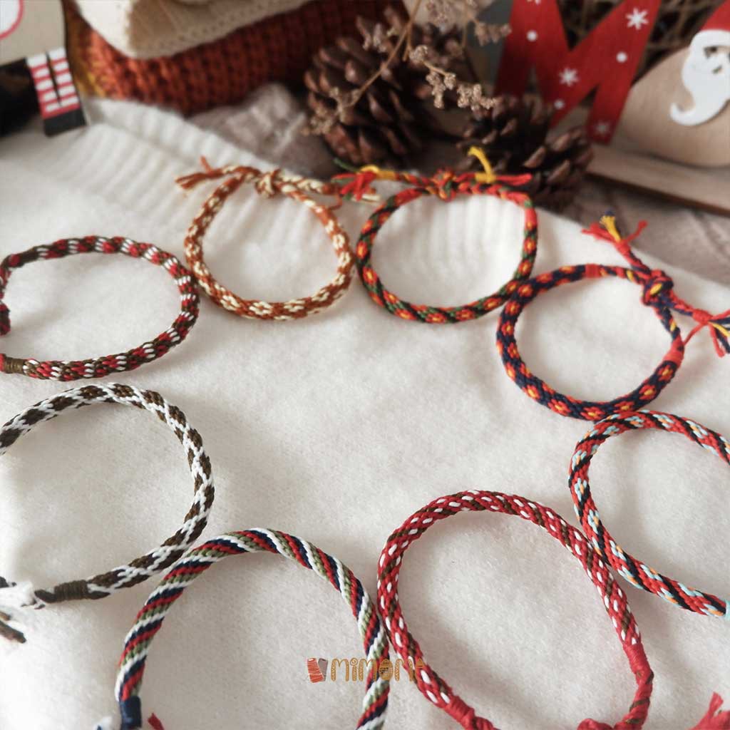 Vòng Kumihimo Giáng Sinh