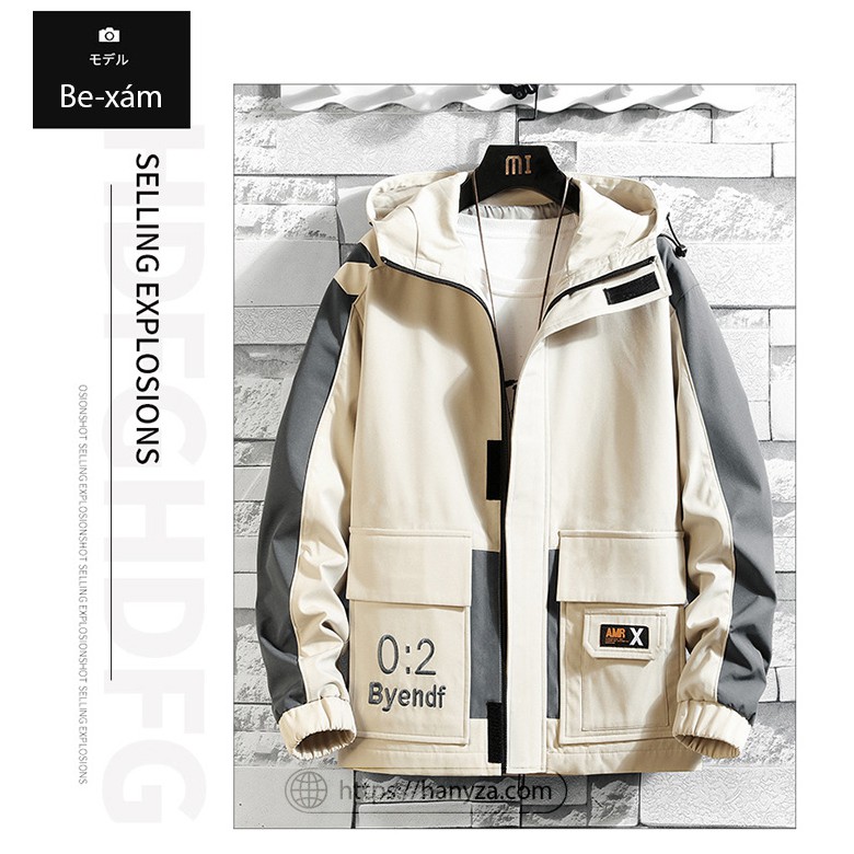 Áo khoác nam phối màu kèm mũ Danny the Bull JK8817