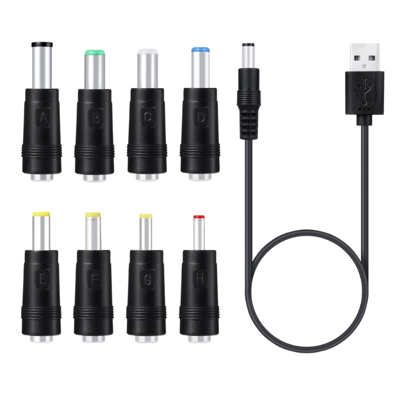 Dây Cáp Sạc 8 Trong 1 5V USB Sang DC 5.5x2.1mm Cho Loa