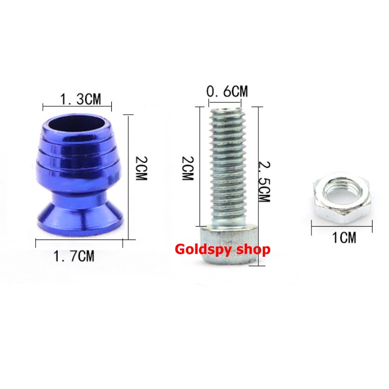 Ốc màu trang trí xe máy ( M6 nhôm màu CNC mẫu 2 )