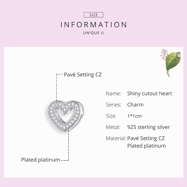 Hạt Trang Sức Bamoer BSC213 Bạc Sterling 925 Hình Trái Tim Tượng Trưng Cho Ngày Của Mẹ