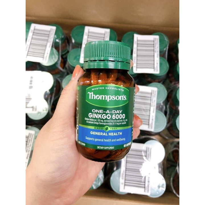 Bổ não tăng cường trí nhớ  Ginkgo Biloba 6000mg Thompson's