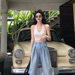 Áo thun cổ yếm croptop ôm body style ulzzang