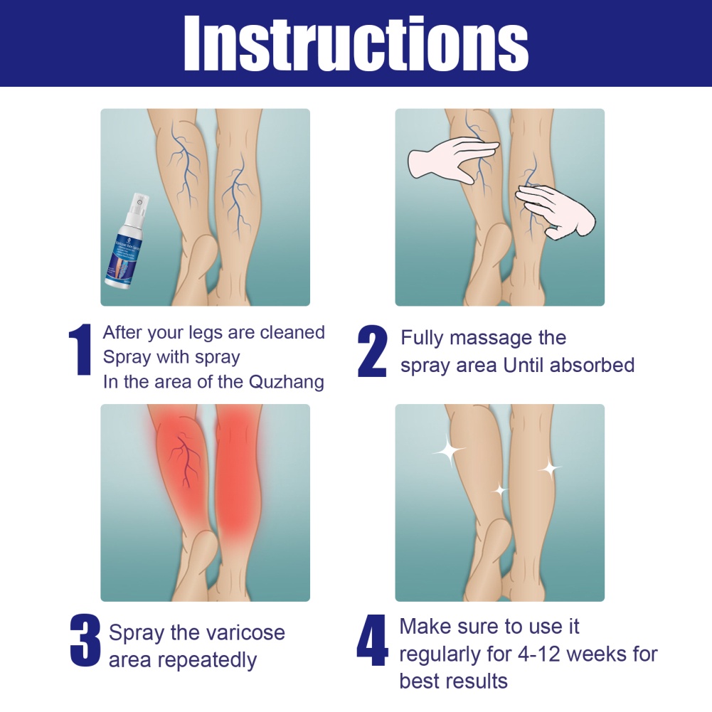 Chai Xịt Trị Giãn Tĩnh Mạch Cải Thiện Lưu Thông Máu Nhanh Chóng OUHOE