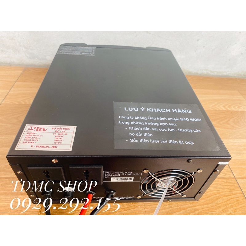 Kích điện sine chuản 12v lên 220v 1000va/600w có nạp Acqui loại không có thùng