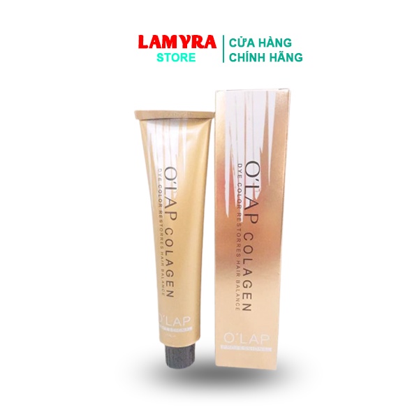 Màu nhuộm tóc OLAP COLLAGEN nhuộm tóc không tẩy lên từ nền đen tự nhiên Lamyra