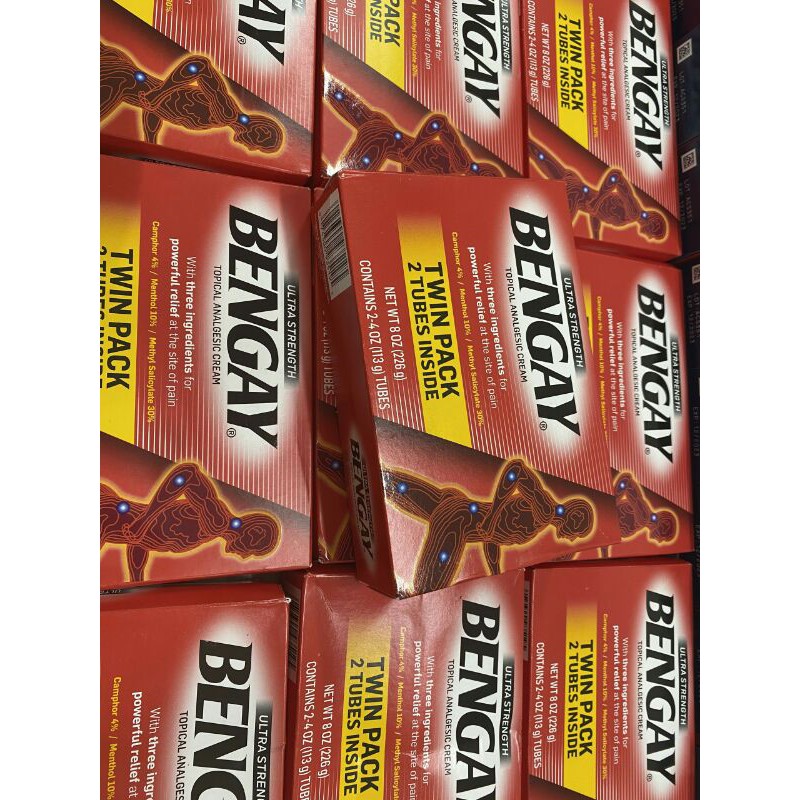 HỘP 2 TUÝT DẦU NÓNG DẠNG KEM BENGAY ULTRA STRENGTH TWIN PACK 226g