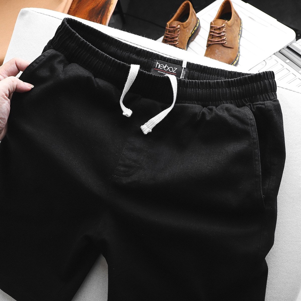 Quần short jean nam HEBOZ 2M, chất jean mềm cao cấp, lưng thun co dãn rất thoải mái, năng động trẻ trung- 00001158