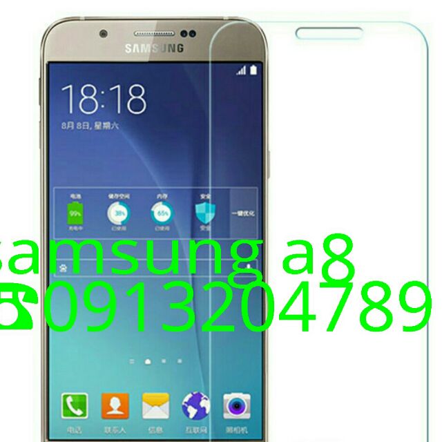 bộ 3 dán kính cường lực samsung A8