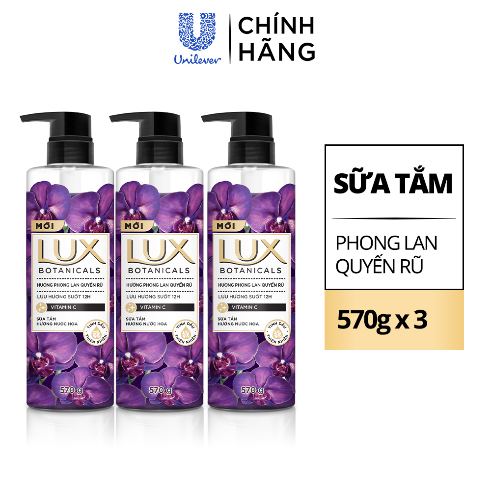 Combo 3 Sữa tắm hương nước hoa Lux Botanicals 570g/chai