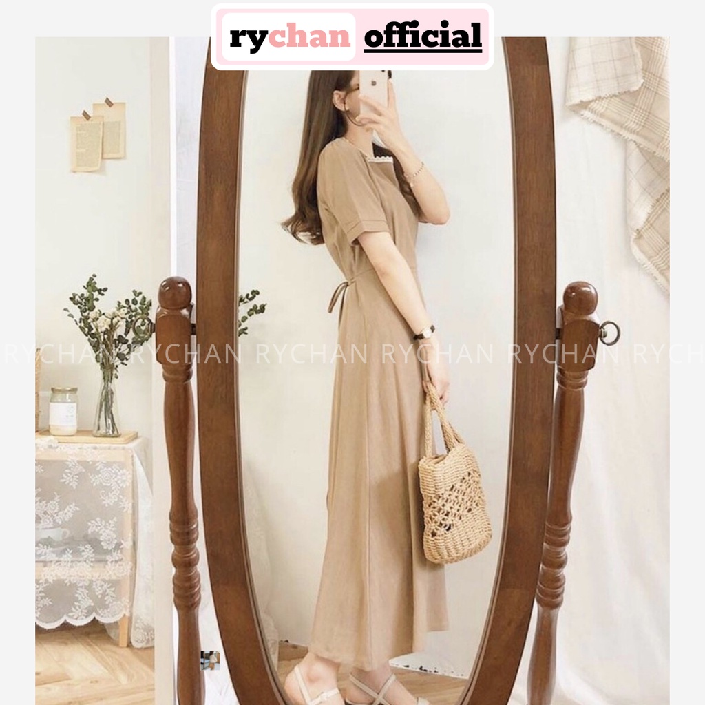 Đầm Maxi Xòe Cổ Vuông Dáng Dài 2 Màu - DM464