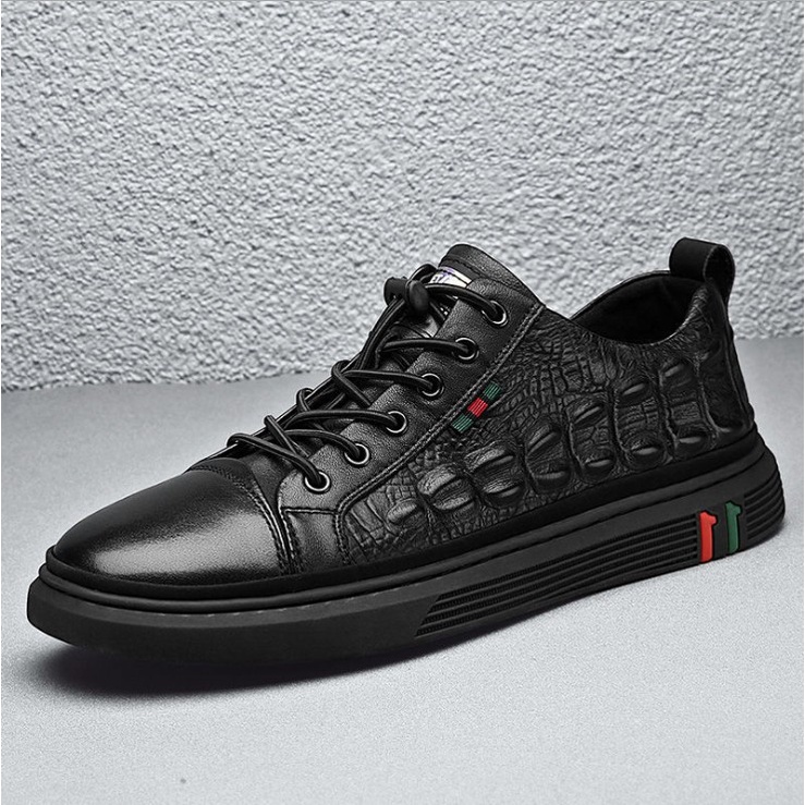 Giày Nam Dự Tiệc, Đi Học, Đi Chơi 2021, Giày Sneaker Nam Vân Cá Sấu Siêu Đẹp MINH HÀ - 268