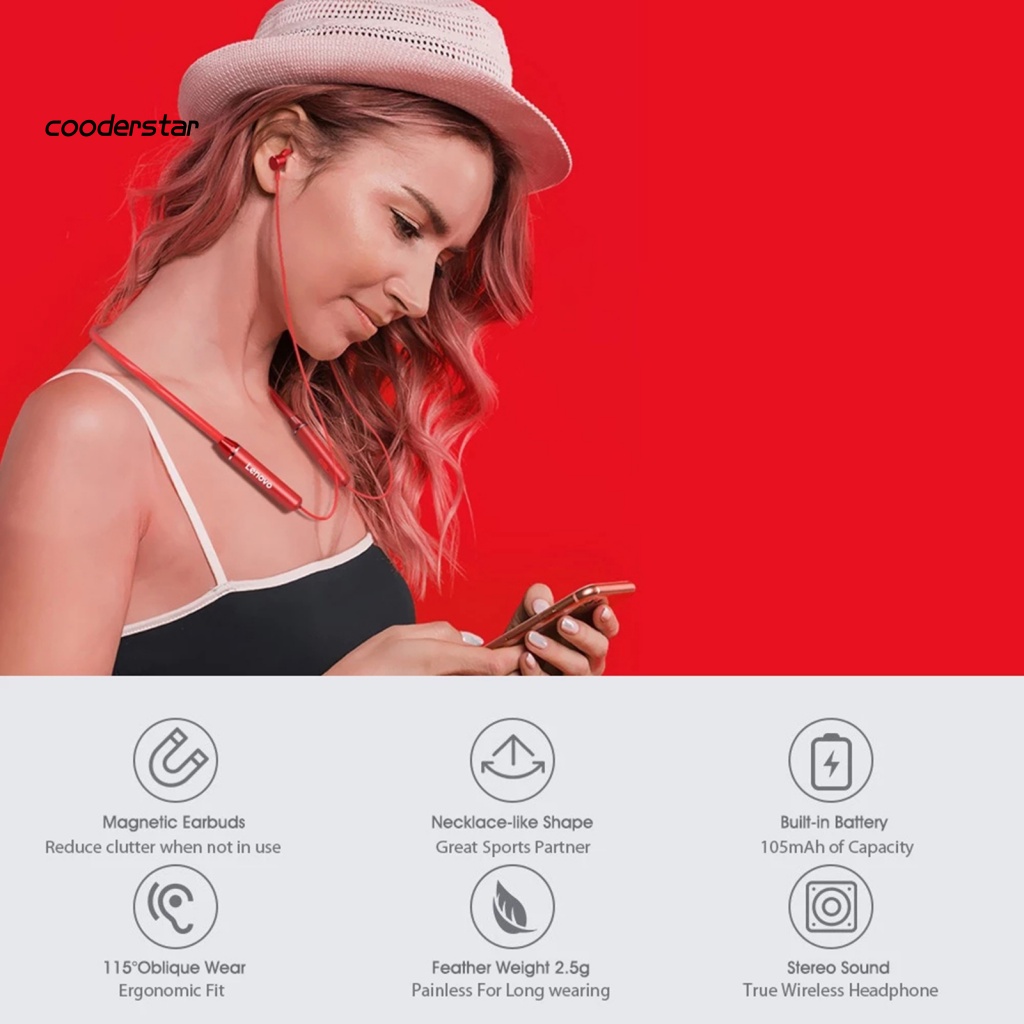 Tai Nghe Nhét Tai Không Dây Bluetooth 5.0 Chống Nhiễm Trùng Cho Lenovo HE05