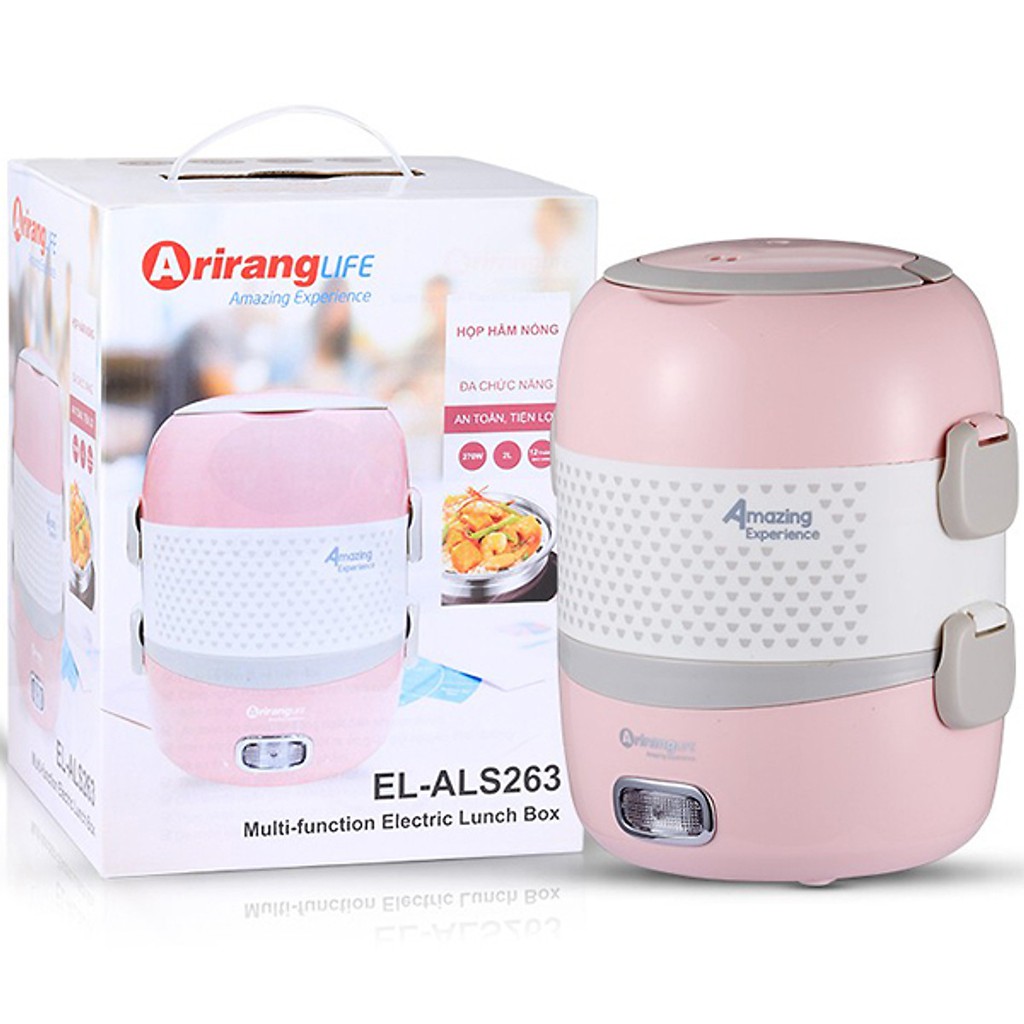 Hộp Hâm Nóng ArirangLife EL-ALS263 (Hồng) - Hàng Chính Hãng