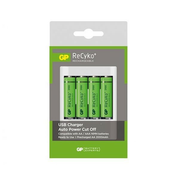 Bộ sạc pin GP Recyko tự ngắt kèm 4 viên pin sạc AA 2000maH
