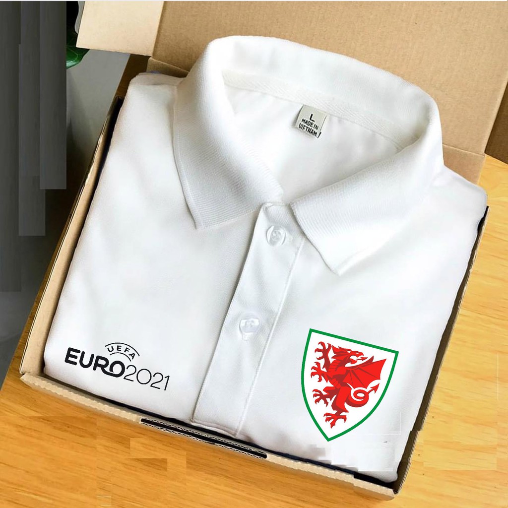 Áo Polo Trắng In Logo Đội Tuyển Quốc Gia Euro 2021 - Chất liệu hàng loại 1 thị trường kèm FREE SHIP | BigBuy360 - bigbuy360.vn
