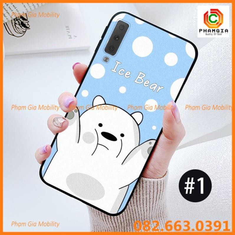 Ốp lưng hình gấuSAMSUNG A6+ A8+ M10 M20 M30 J2Prime J4 J6 J7 J7Prime J8 2018 nhiều mẫu gấu đẹp ép kính