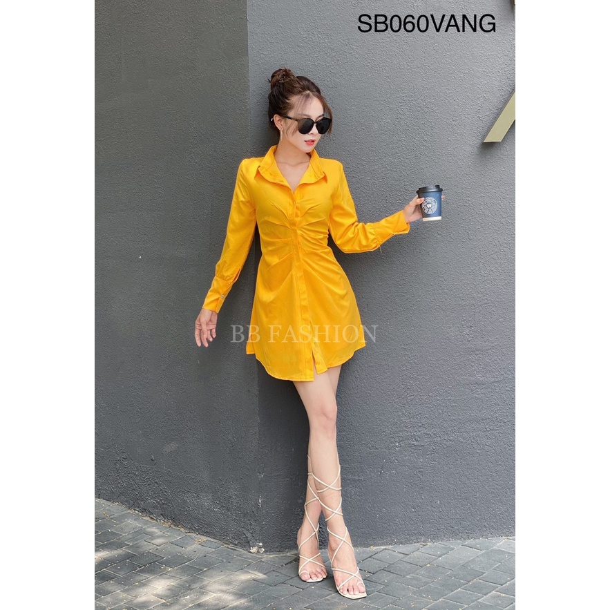 Set bộ sơmi xếp ly trước cao cấp, Áo sơmi dáng dài kèm quần trong chất lụa 100D mát mềm mịn SB060 | BigBuy360 - bigbuy360.vn