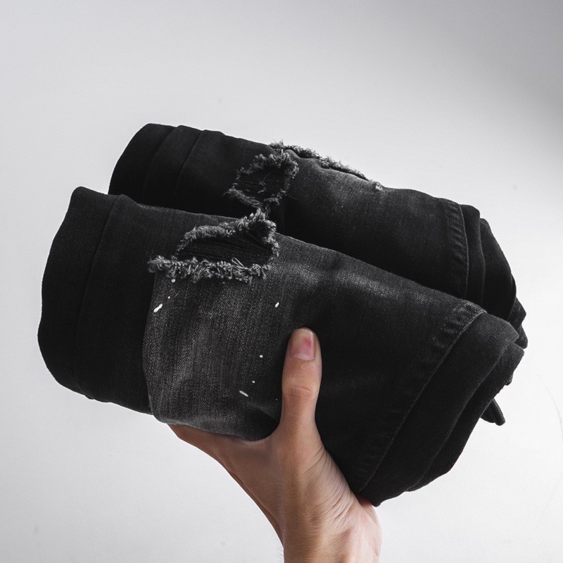 Quần jean nam đen thời trang ống ôm xuất khẩu | BigBuy360 - bigbuy360.vn