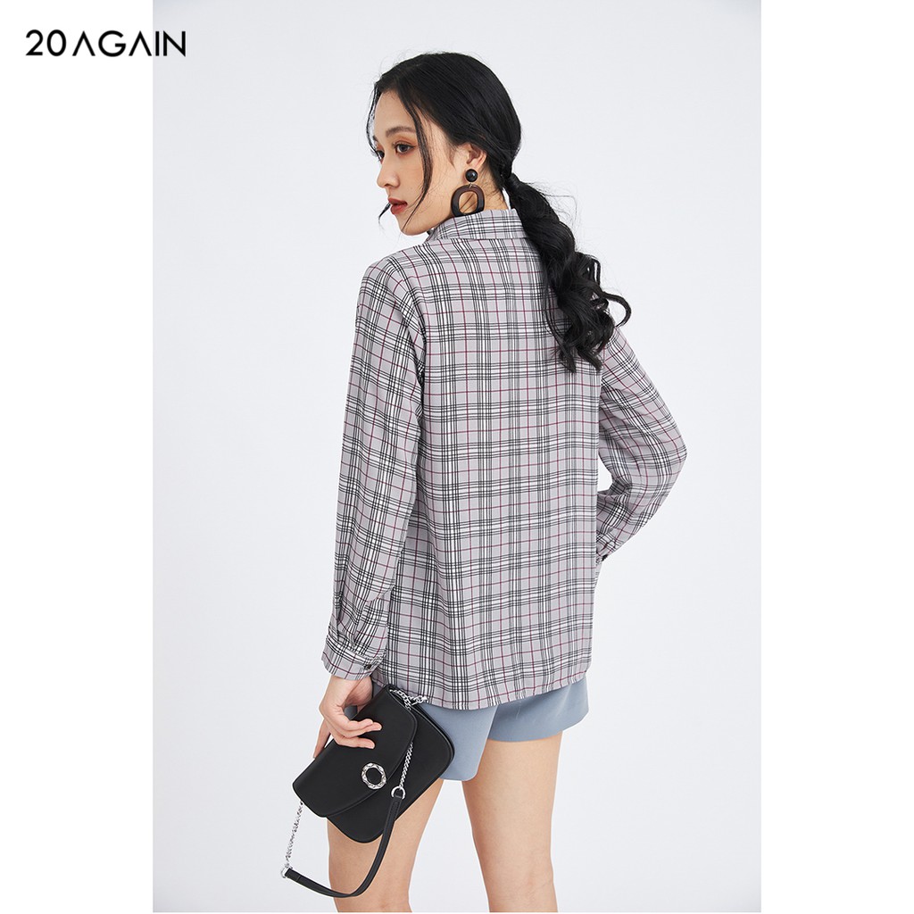 Áo Sơ mi voan nữ 92WEAR đủ màu, thiết kế dài tay họa tiết ASA1463