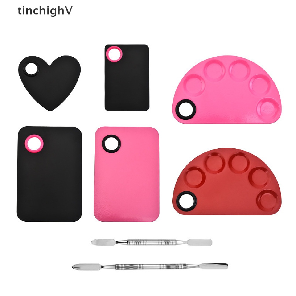 Set 2 Bảng Đựng Màu Vẽ Móng Bằng Thép Không Gỉ