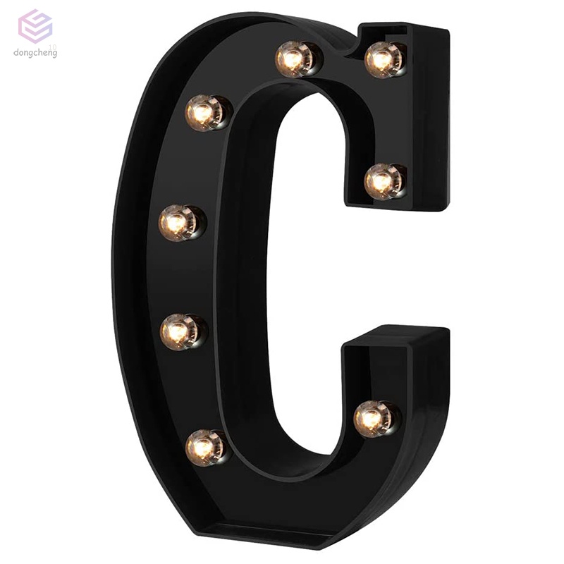 Đèn Led 26 Chữ Cái Màu Đen Dùng Để Trang Trí