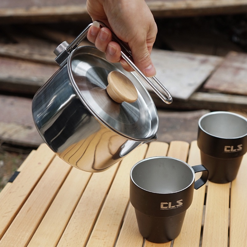 Ấm Đun Nước Đa Năng Bằng Thép Không Gỉ 304 Có Thể Gấp Gọn Tiện Lợi