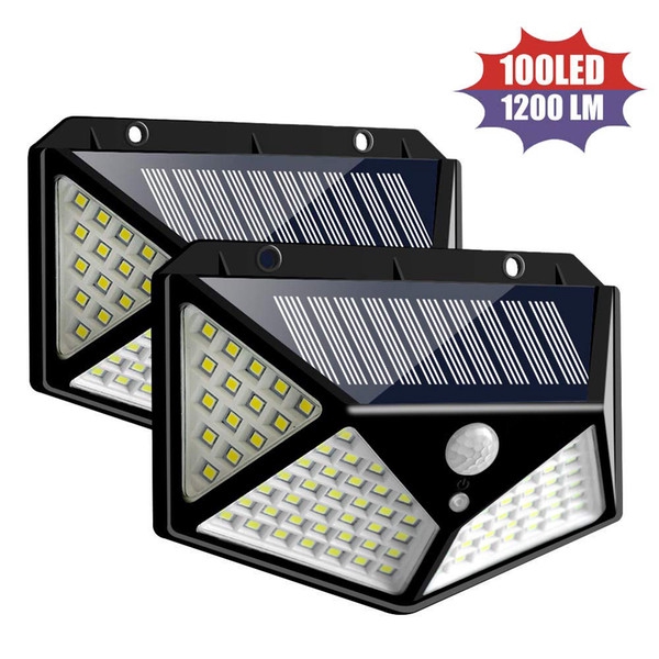 Đèn năng lượng mặt trời 100LED siêu sáng 3 chế độ chống nước