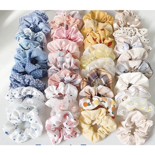 Dây cột tóc, buộc tóc Scrunchies vải, satin đủ các màu sắc, hoa nhí giá cực hời