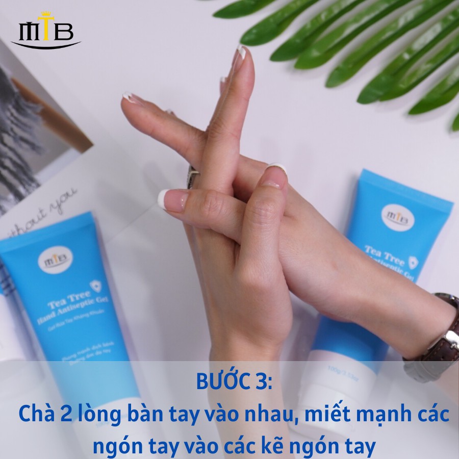 Gel Rửa Tay Khô Kháng Khuẩn Không Cần Nước Tea Tree - Gel rửa tay có chứa cồn, diệt khuẩn, phòng chống dịch bệnh