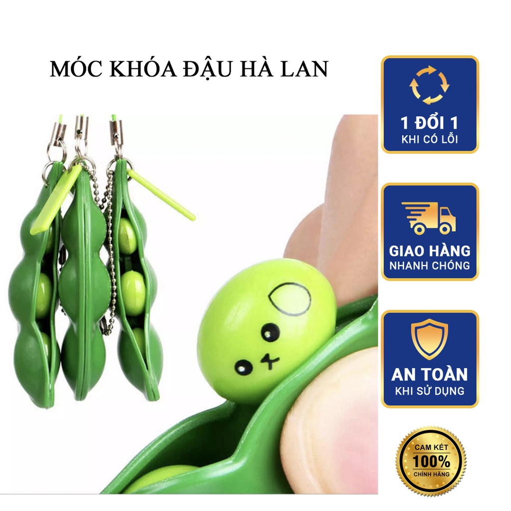 Móc Khóa VikiToys Bóp Tách Hình Hạt Đậu Hà Lan Bằng Nhựa Giảm Stress Căng Thẳng Vui Nhộn Quà Tặng Hot Trend Tiktok